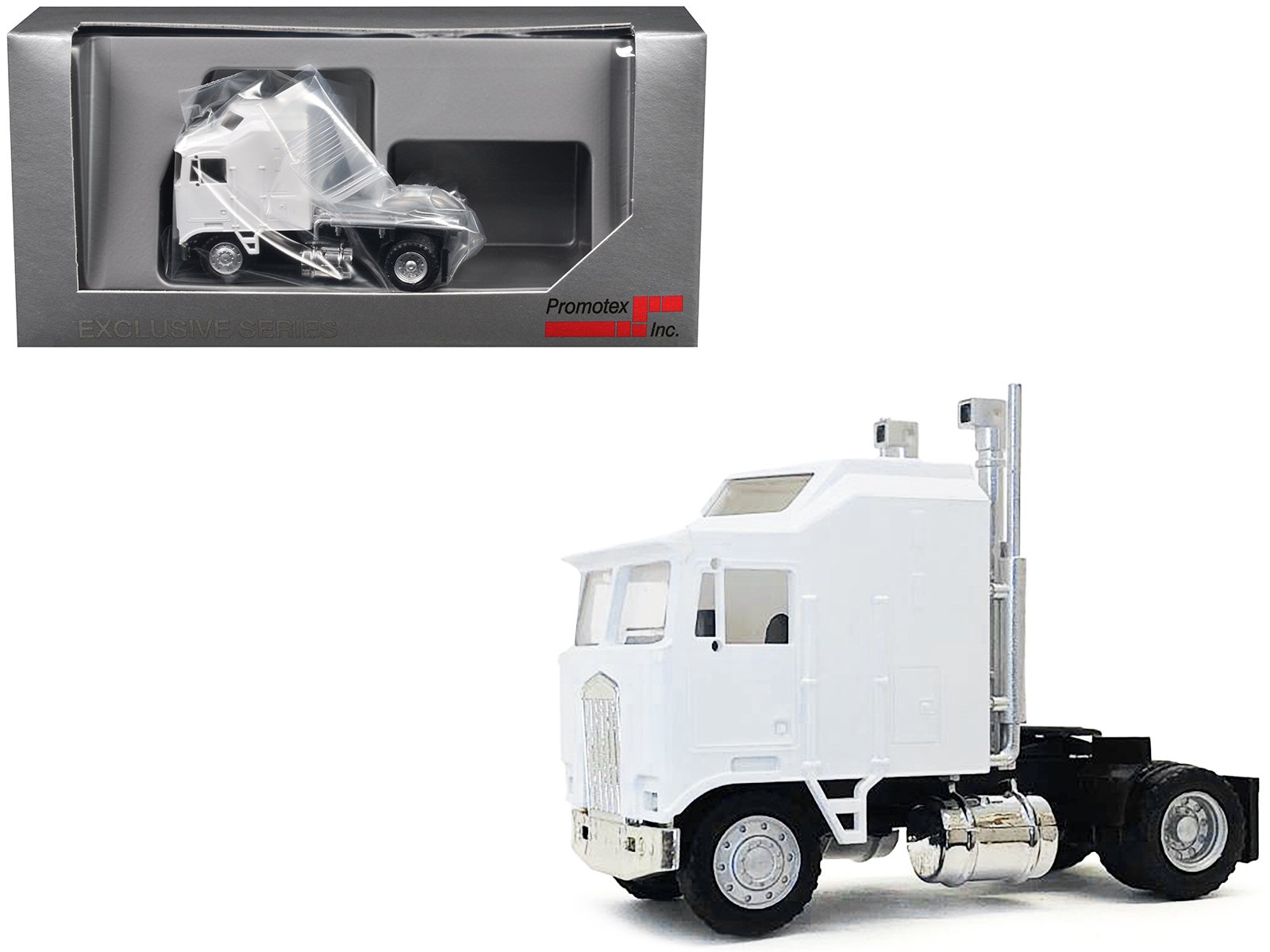 kenworth k100 single axle truck with 5 bar grill white 1/87 (ho) plastic model car by promotex kenworth k100 single axle truck with 5 bar grill white 1/87 (ho) plastic model car by promotex