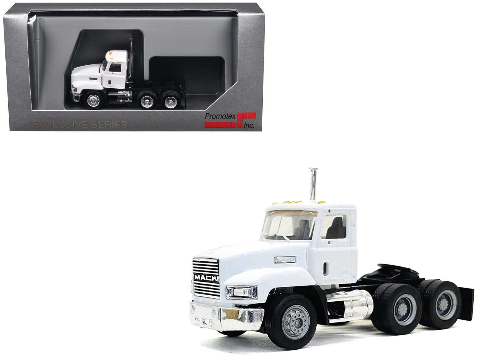 mack 603 short day cab white 1/87 (ho) plastic model car by promotex mack 603 short day cab white 1/87 (ho) plastic model car by promotex