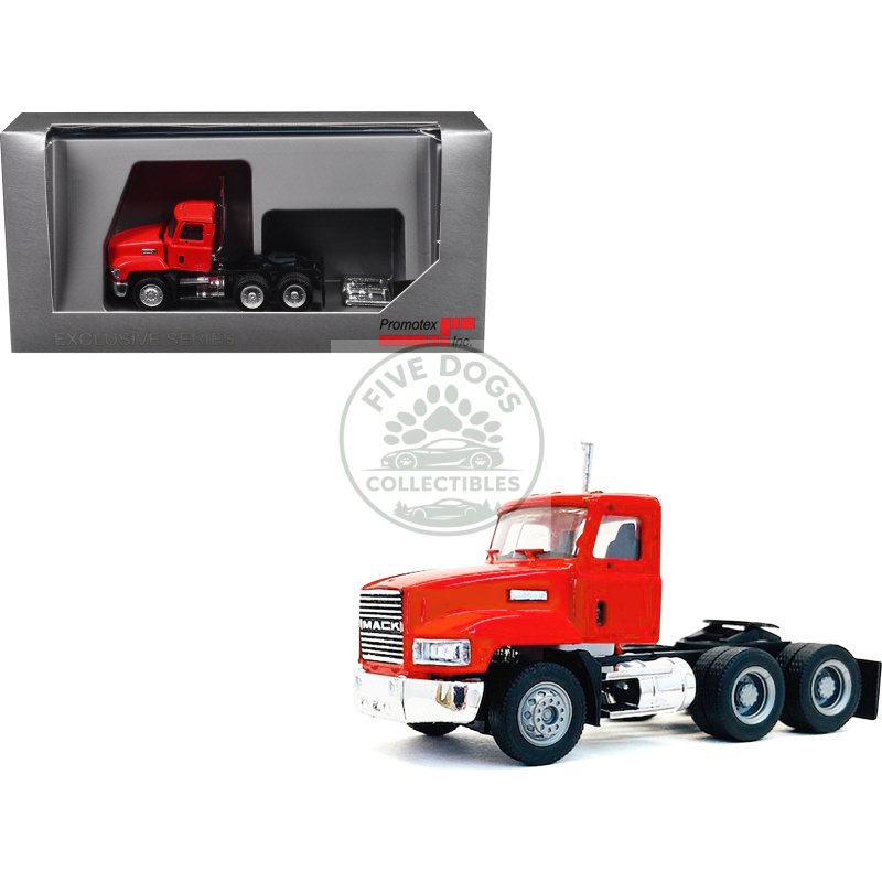 mack 603 short day cab red 1/87 (ho) plastic model car by promotex