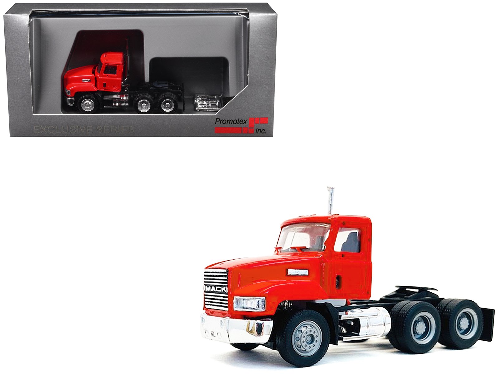 mack 603 short day cab red 1/87 (ho) plastic model car by promotex mack 603 short day cab red 1/87 (ho) plastic model car by promotex