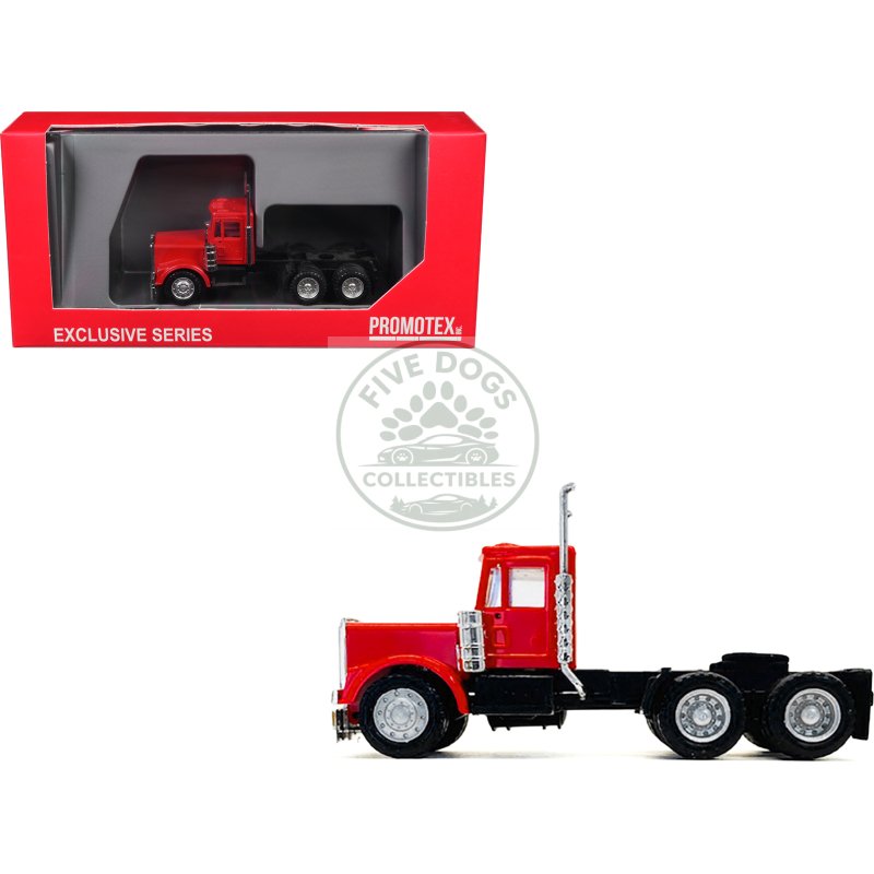 kenworth w900 short day cab "new version" red 1/87 (ho) plastic model car by promotex