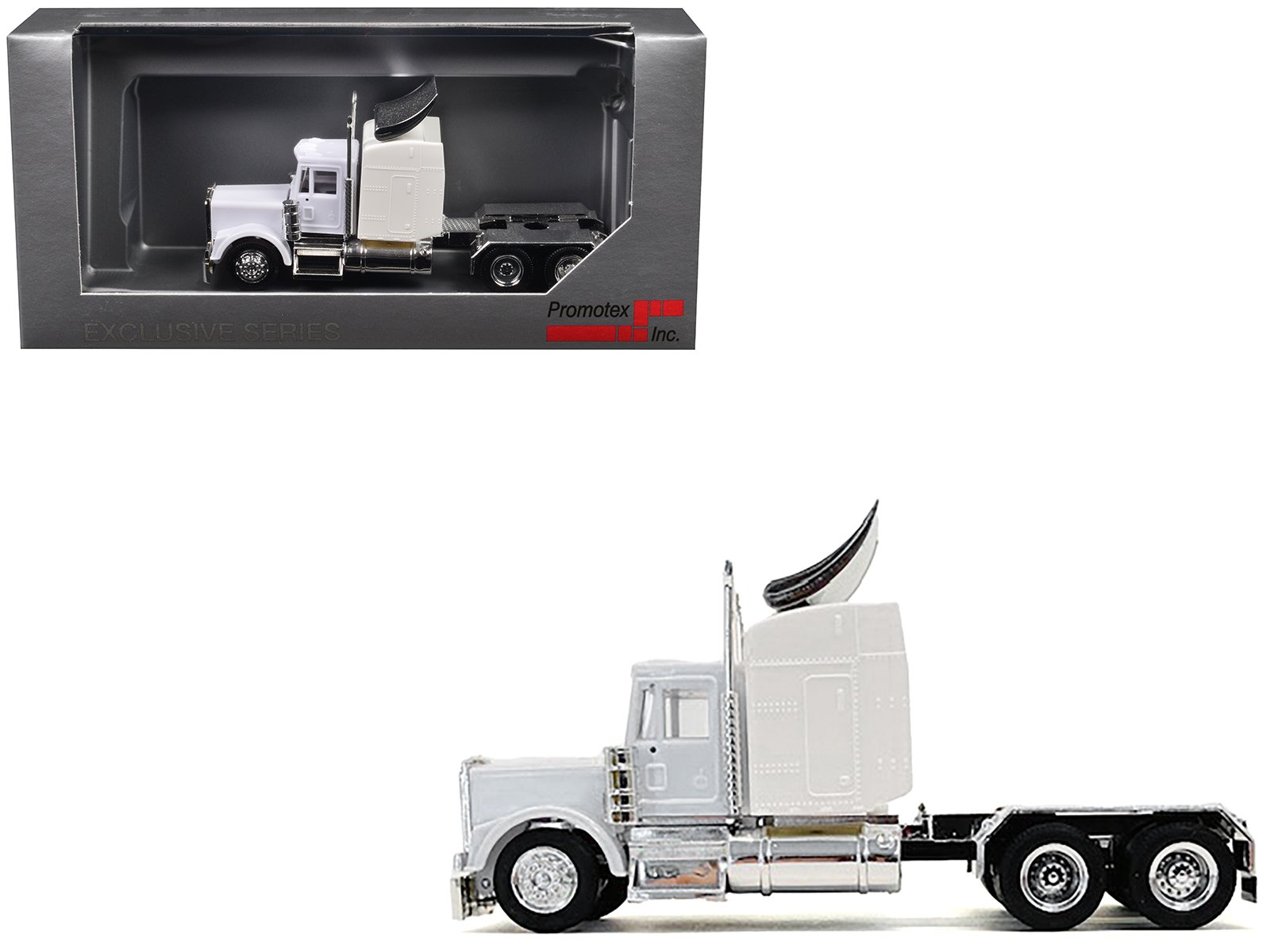 kenworth w900 sleeper cab white 1/87 (ho) plastic model car by promotex kenworth w900 sleeper cab white 1/87 (ho) plastic model car by promotex