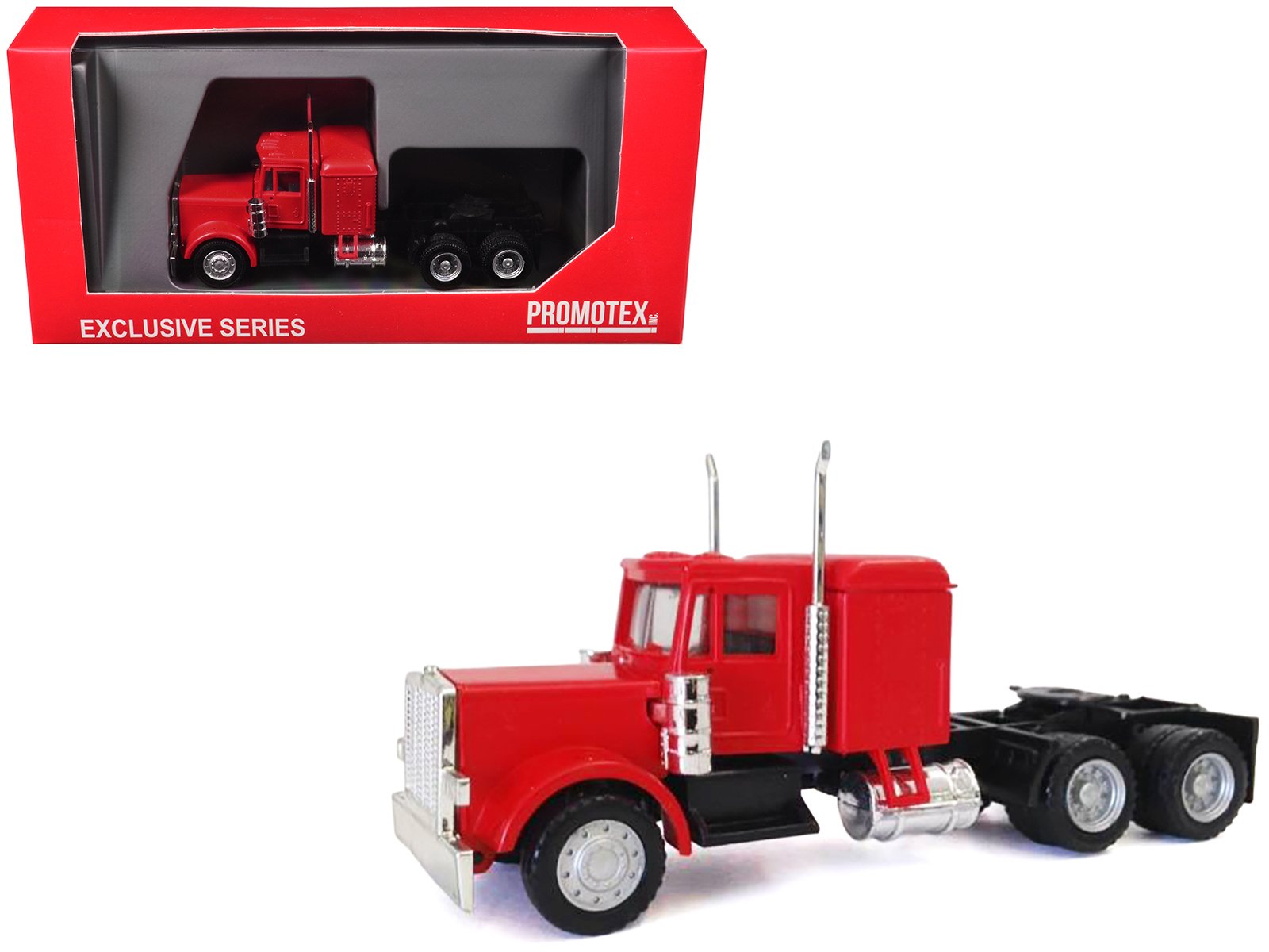 peterbilt long tractor red 1/87 (ho) plastic model car by promotex peterbilt long tractor red 1/87 (ho) plastic model car by promotex