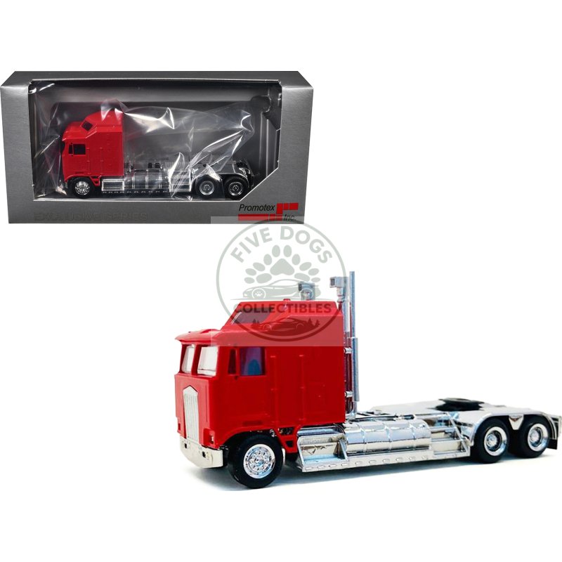 kenworth k100 with 5 bar grill and xxl chassis red 1/87 (ho) plastic model by promotex