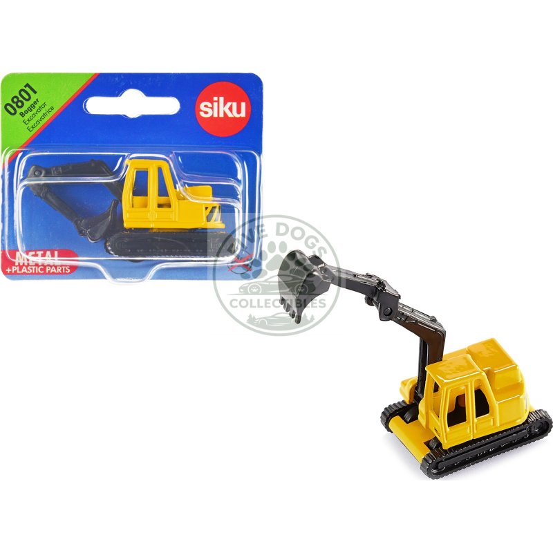 excavator yellow and black diecast model by siku