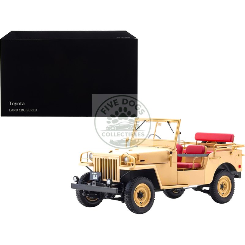 toyota land cruiser bj rhd (right hand drive) beige 1/18 diecast model car by kyosho