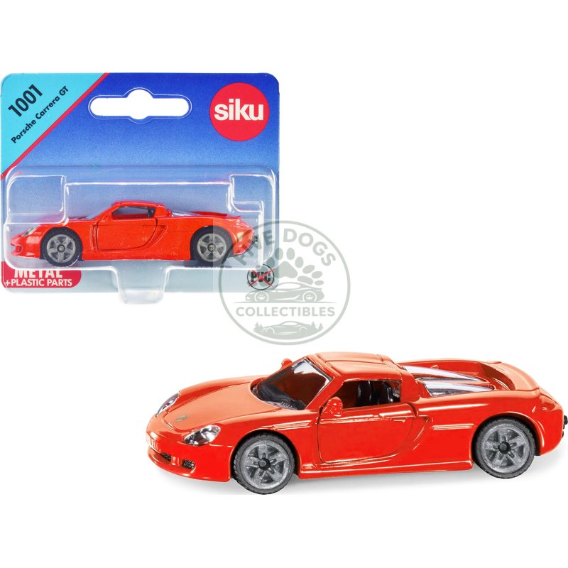 porsche carrera gt red diecast model car by siku