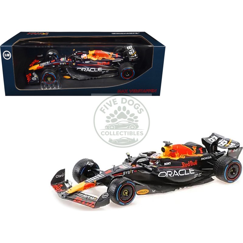 red bull racing rb19 #1 max verstappen "oracle" winner f1 formula one "dutch gp" (2023) with driver limited edition to 230 pieces worldwide 1/18 diecast model car by minichamps