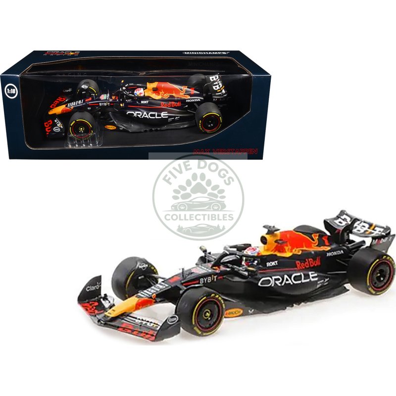 red bull racing rb19 #1 max verstappen "oracle" winner f1 formula one "italian gp" (2023) with driver limited edition to 160 pieces worldwide 1/18 diecast model car by minichamps