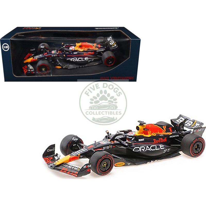 red bull racing rb19 #1 max verstappen "oracle" 2nd place f1 formula one sprint race "qatar gp" (2023) with driver limited edition to 480 pieces worldwide 1/18 diecast model car by minichamps