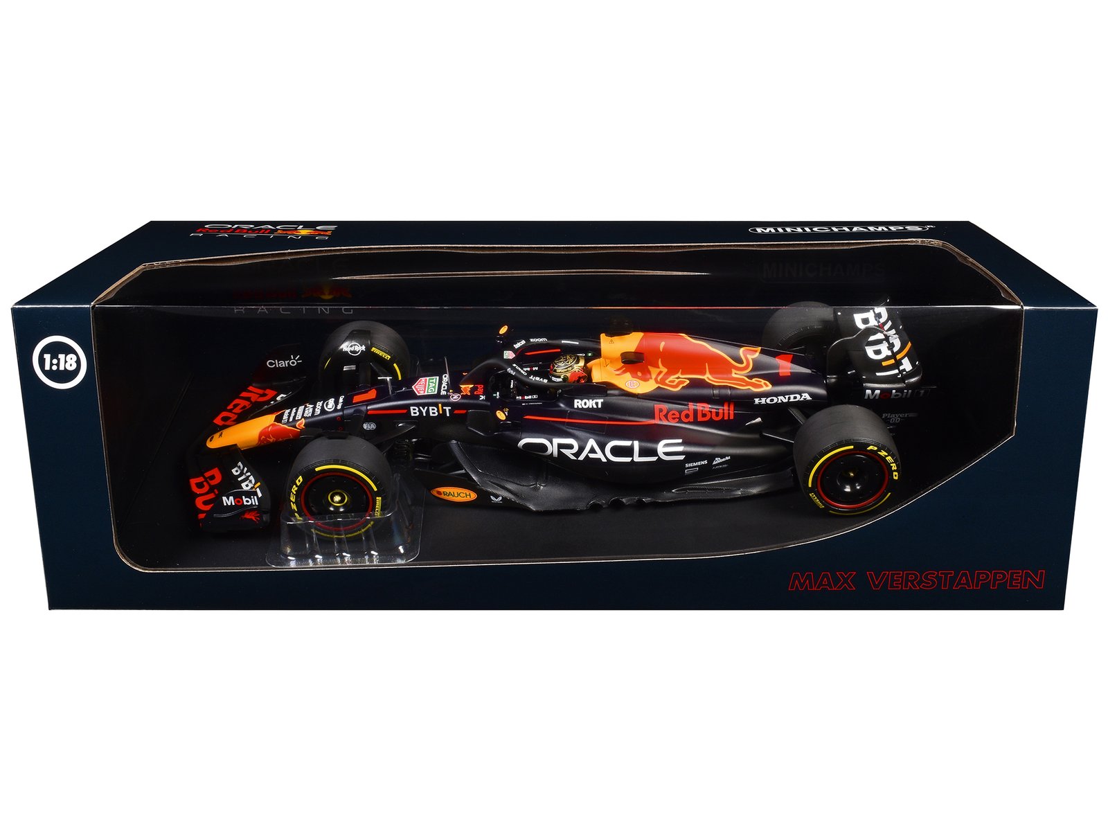 red bull racing rb19 #1 max verstappen "oracle" winner f1 formula one "abu dhabi gp" (2023) with driver limited edition to 204 pieces worldwide 1/18 diecast model car by minichamps red bull racing rb19 #1 max verstappen "oracle" winner f1 formula one "abu dhabi gp" (2023) with driver limited edition to 204 pieces worldwide 1/18 diecast model car by minichamps