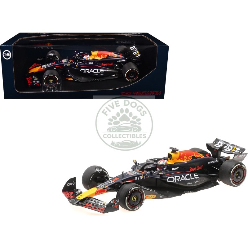 red bull racing rb20 #1 max verstappen "oracle" winner f1 formula one "bahrain gp" (2024) with driver limited edition to 580 pieces worldwide 1/18 diecast model car by minichamps