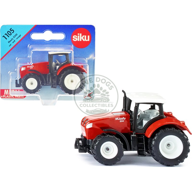 mauly x540 tractor red with white top diecast model by siku
