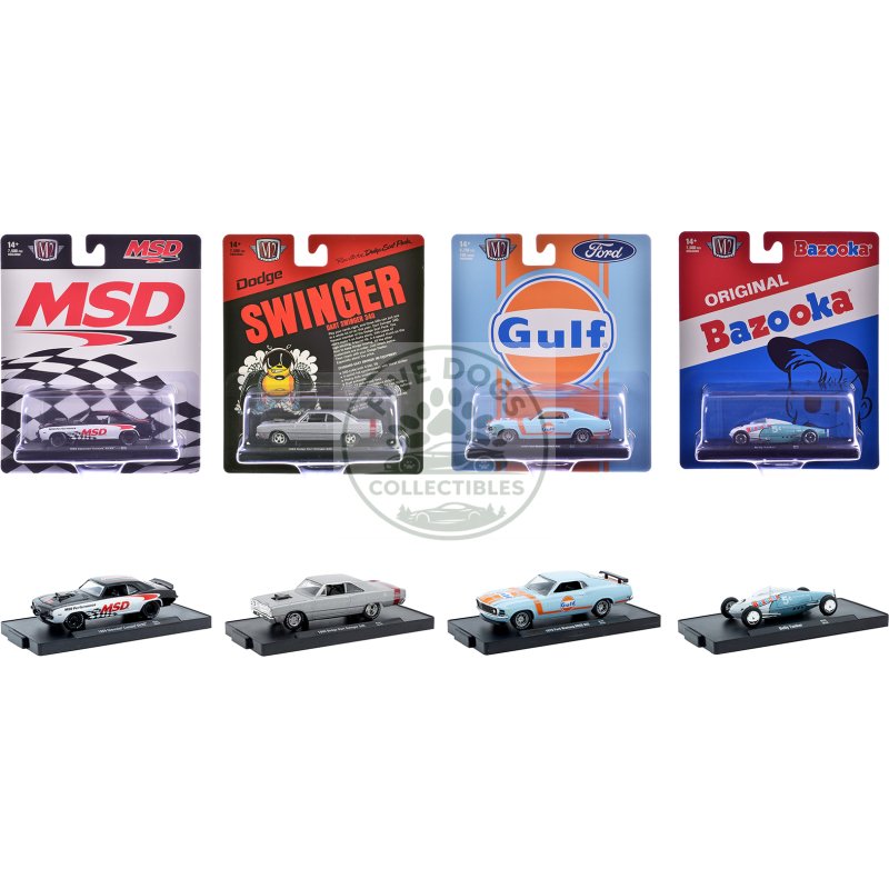 "auto drivers" set of 4 pieces in blister packs release 131 limited edition to 7500 pieces worldwide 1/64 diecast model cars by m2 machines