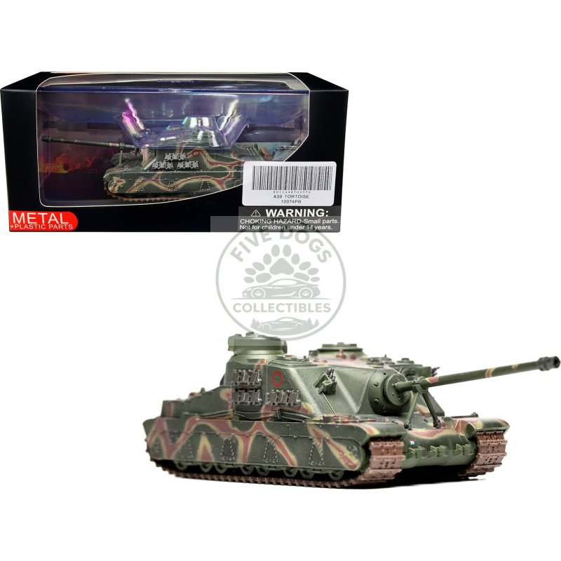 tortoise a39 heavy assault tank british army wwii 1/72 diecast model by panzerkampf