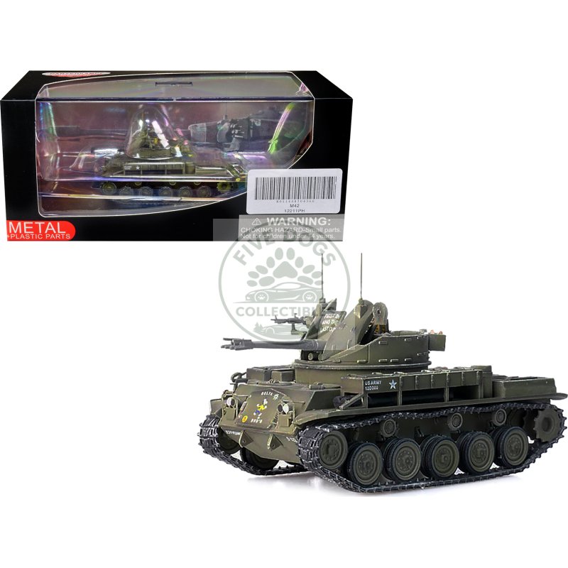 m42 duster self propelled anti aircraft gun "delta dud's" "us army vietnam war ii field force 5th battalion 2nd field artillery regimen" 1/72 diecast model by panzerkampf