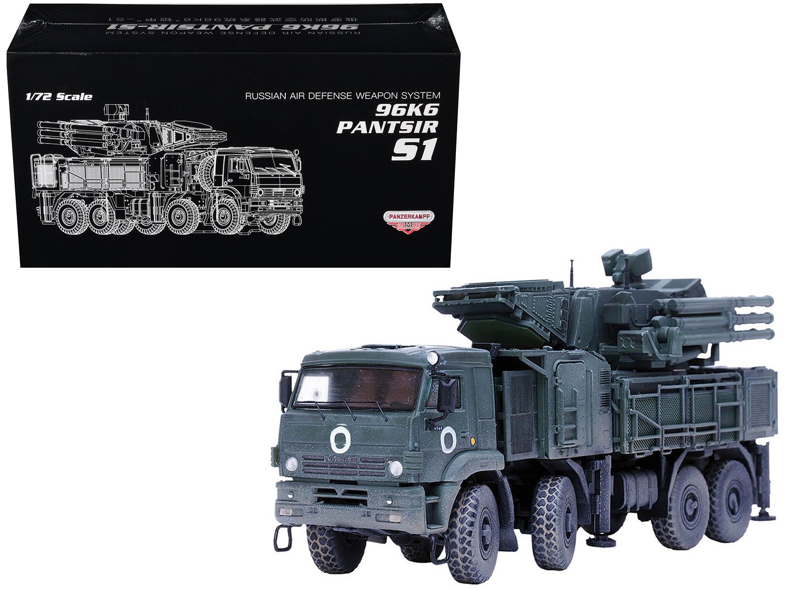 pantsir s1 96k6 self propelled air defense weapon system "ukraine war" russian army "armor premium" series 1/72 diecast model by panzerkampf pantsir s1 96k6 self propelled air defense weapon system "ukraine war" russian army "armor premium" series 1/72 diecast model by panzerkampf
