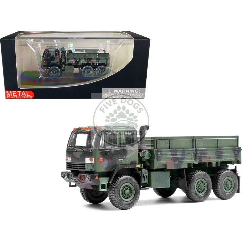 m1083 mtv (medium tactical vehicle) standard cargo truck nato camouflage "us army" "armor premium" series 1/72 diecast model by panzerkampf