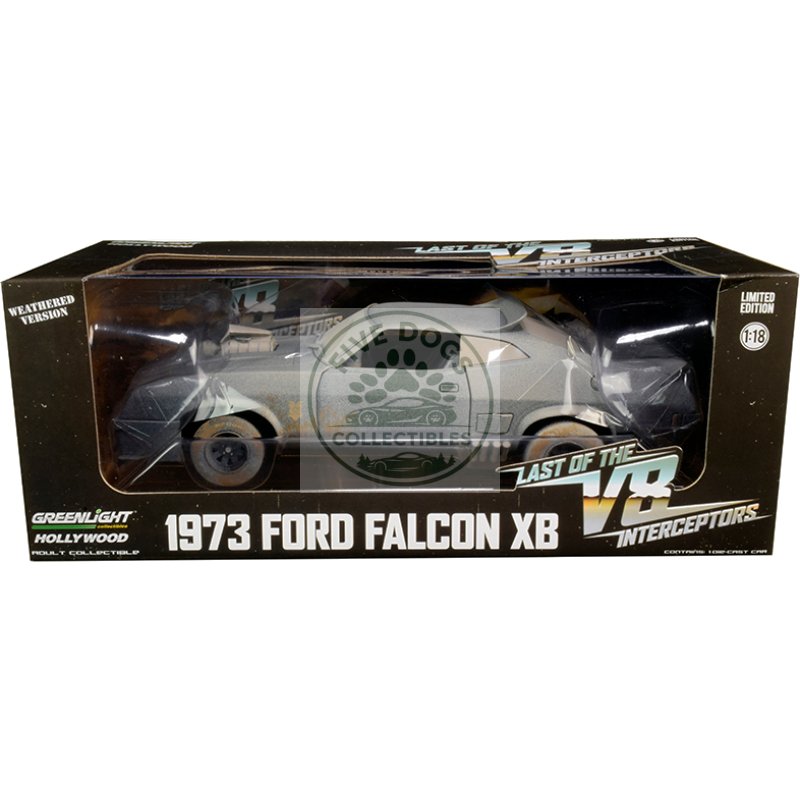 1973 ford falcon xb rhd (right hand drive) (weathered version) "last of the v8 interceptors" (1979) movie 1/18 diecast model car by greenlight