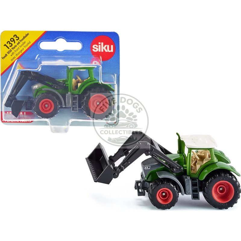 fendt 1050 vario tractor with front loader green with white top diecast model by siku
