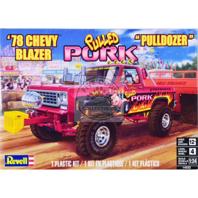 level 4 model kit 1978 chevrolet blazer pickup truck "pulled pork pulldozer" 1/24 scale model by revell