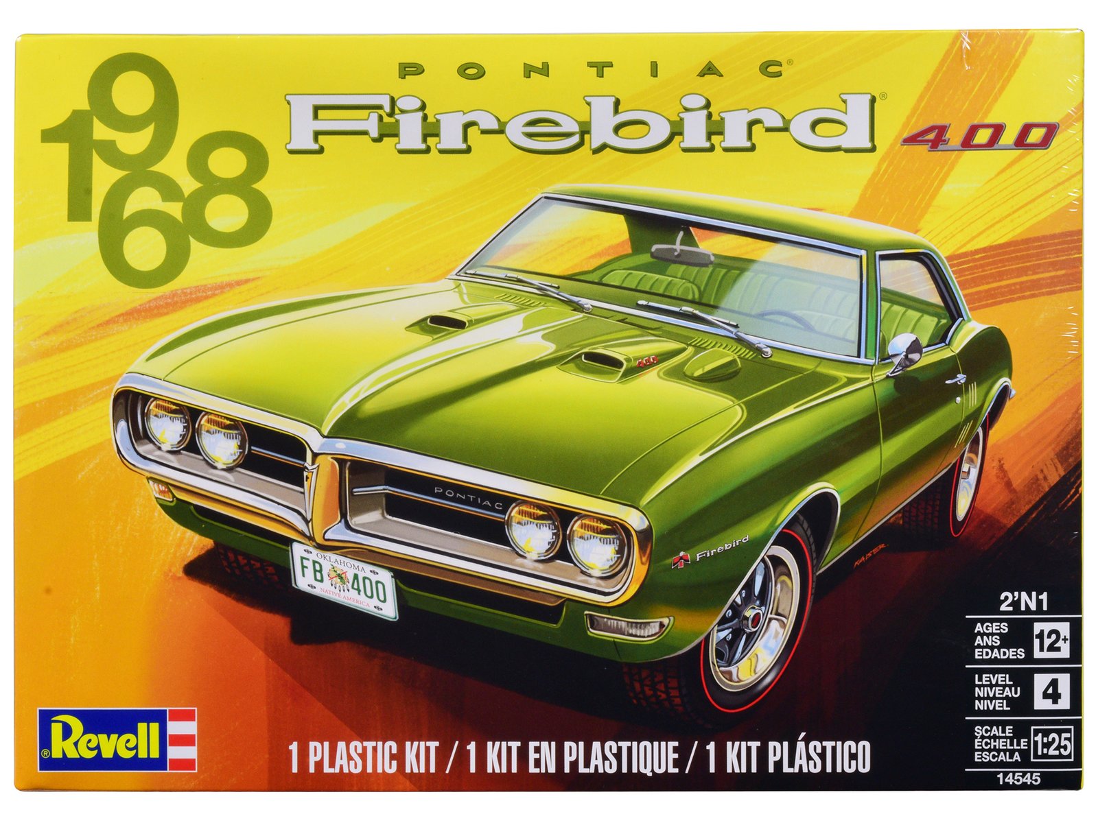 level 4 model kit 1968 pontiac firebird 400 2 in 1 kit 1/25 scale model by revell level 4 model kit 1968 pontiac firebird 400 2 in 1 kit 1/25 scale model by revell