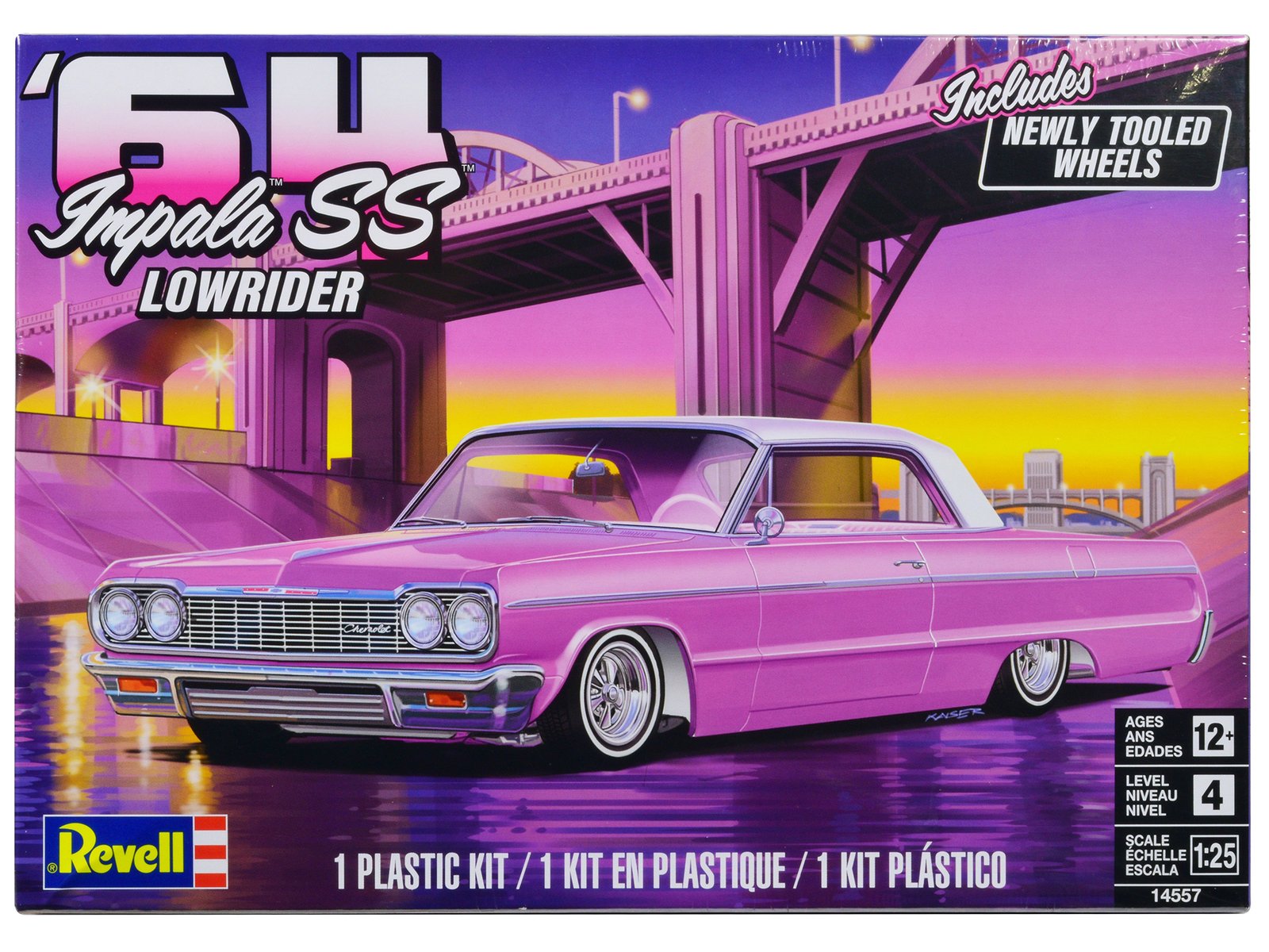 level 4 model kit 1964 chevrolet impala ss lowrider 1/25 scale model by revell level 4 model kit 1964 chevrolet impala ss lowrider 1/25 scale model by revell