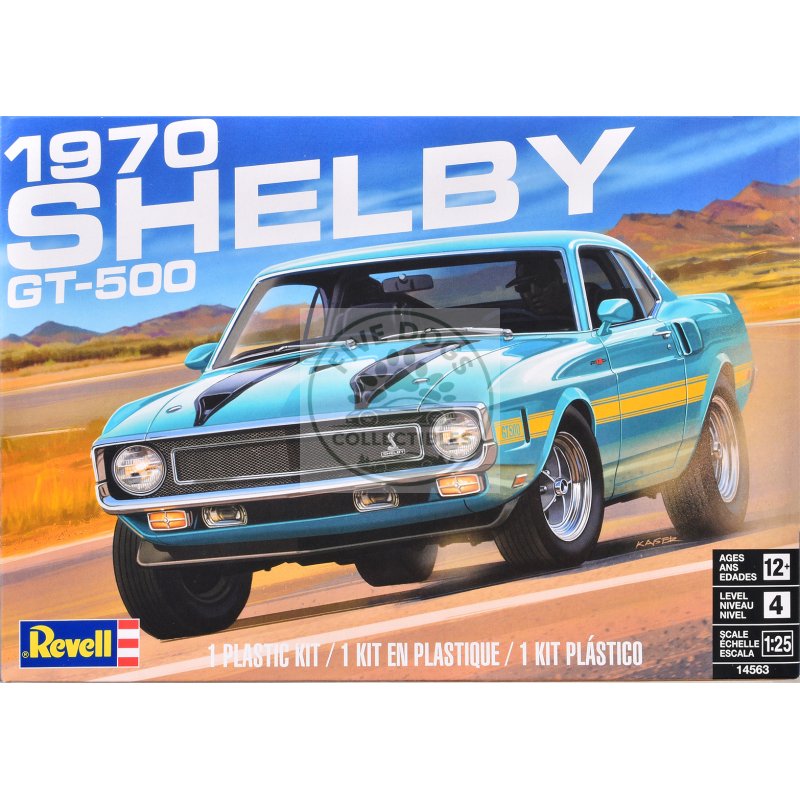 level 4 model kit 1970 shelby gt 500 1/25 scale model by revell