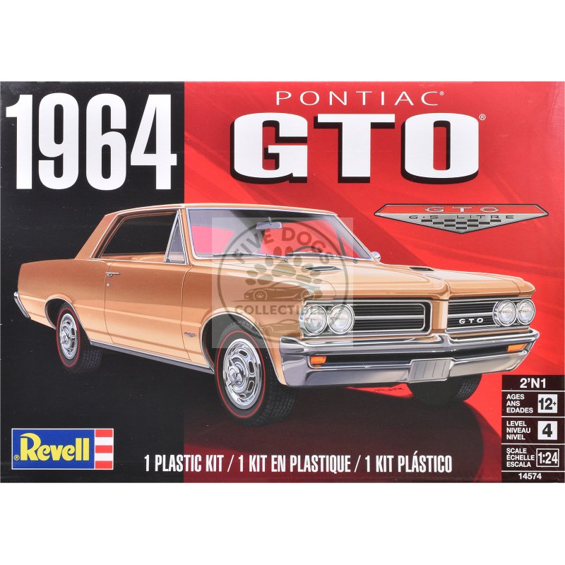 level 4 model kit 1964 pontiac gto 2 in 1 kit 1/24 scale model by revell