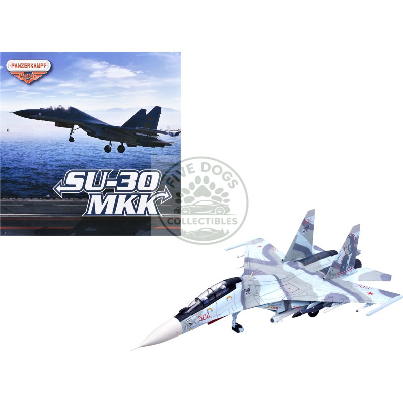 sukhoi su 30mkk flanker g fighter aircraft #504 "russian air force" "wing" series 1/72 diecast model by panzerkampf