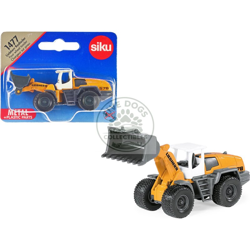 liebherr 576 wheel loader yellow with white top diecast model by siku