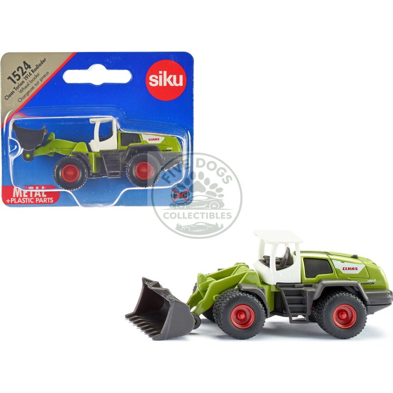 claas torion 1914 wheel loader green with white top diecast model by siku