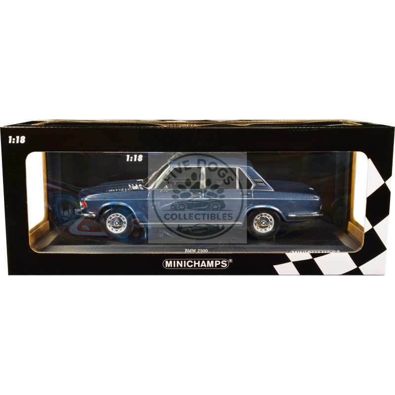 1968 bmw 2500 blue metallic limited edition to 504 pieces worldwide 1/18 diecast model car by minichamps
