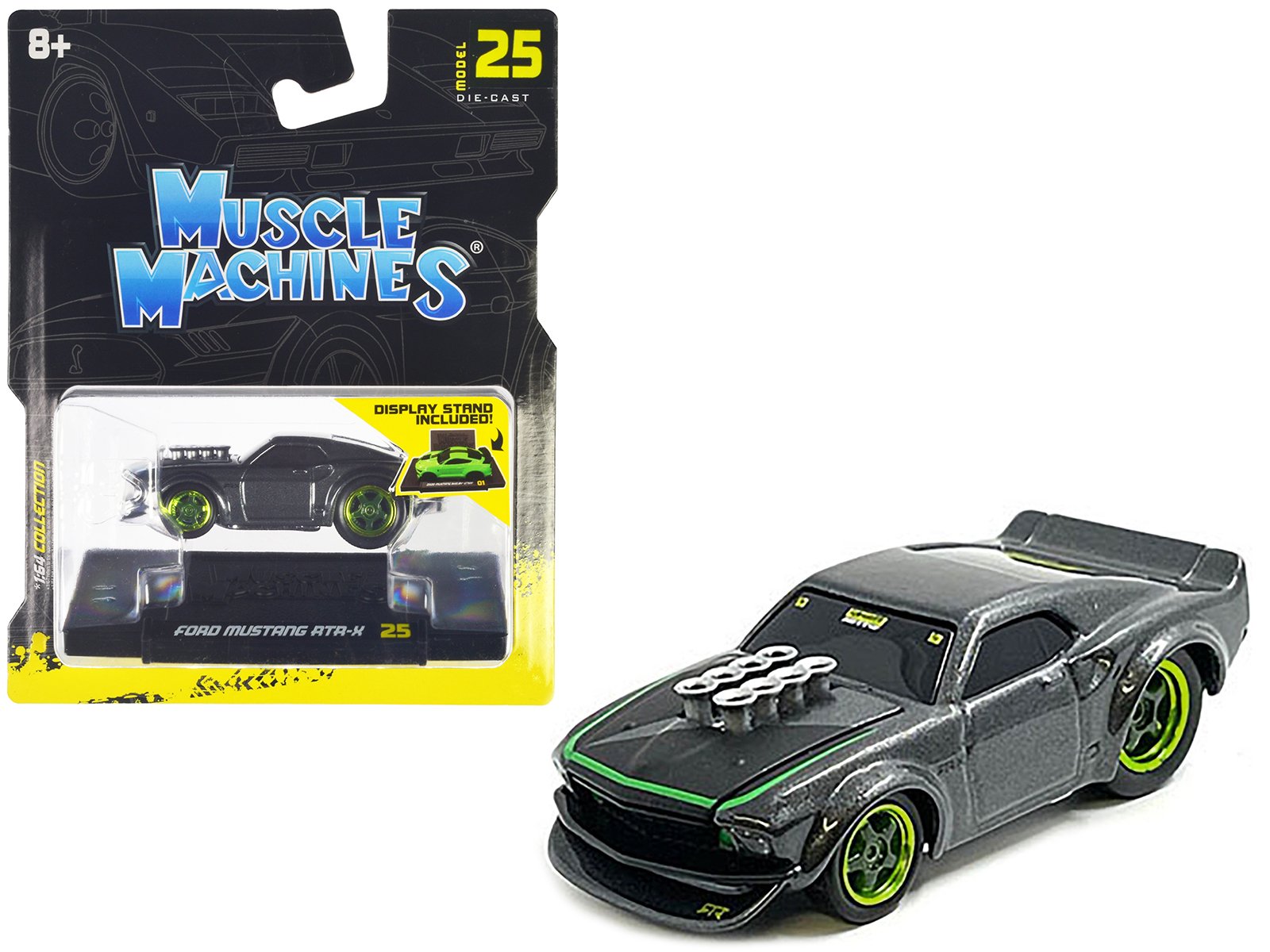 ford mustang rtr x gray metallic 1/64 diecast model car by muscle machines ford mustang rtr x gray metallic 1/64 diecast model car by muscle machines