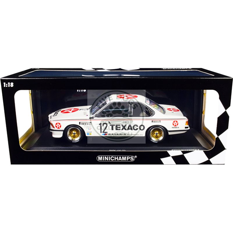 bmw 635 csi #12 c. ballot lena r. metge j. c. andruet "texaco" 24h of spa (1985) limited edition to 300 pieces worldwide 1/18 diecast model car by minichamps