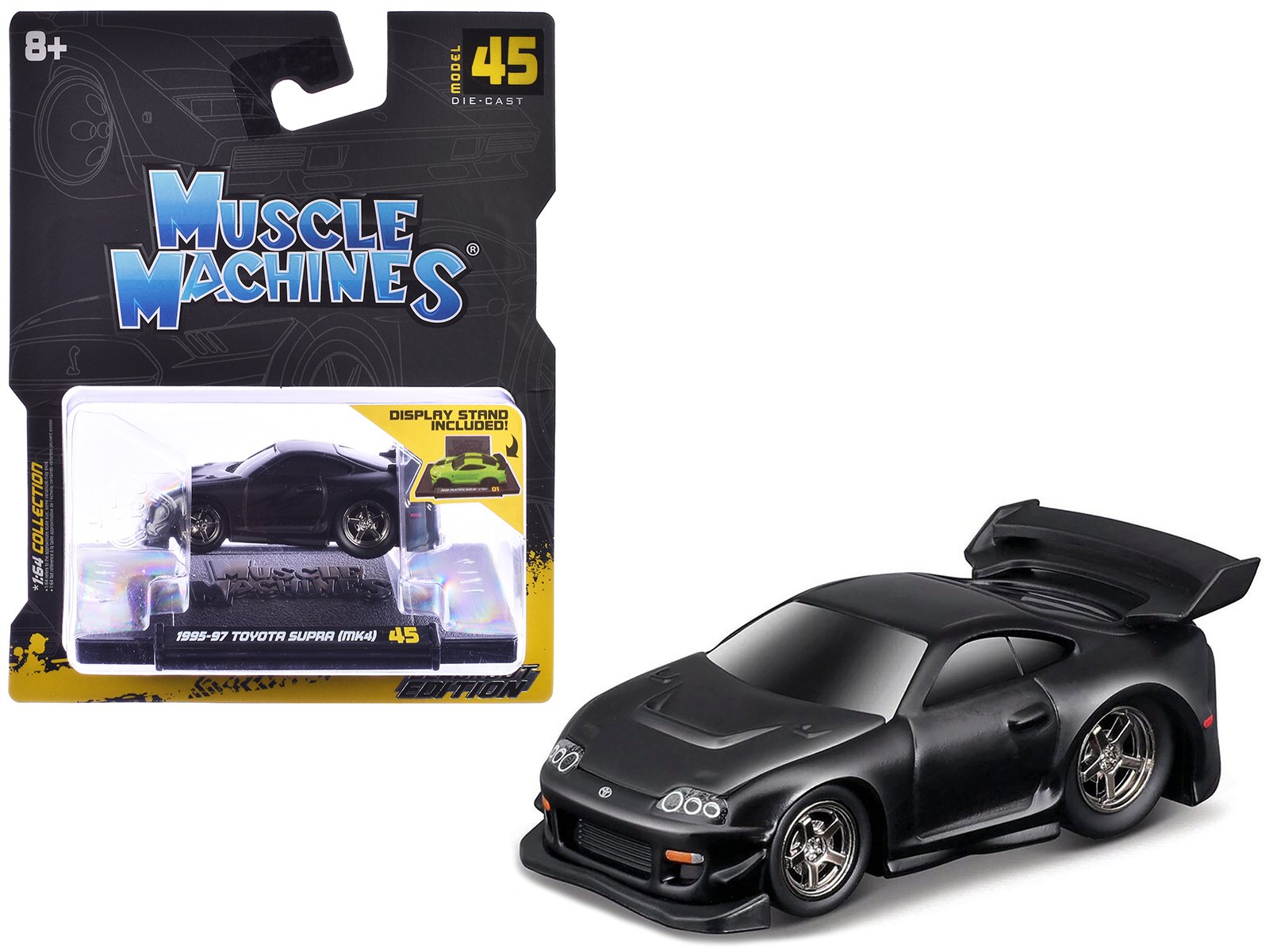 1995 97 toyota supra (mk4) matt black 1/64 diecast model car by muscle machines 1995 97 toyota supra (mk4) matt black 1/64 diecast model car by muscle machines