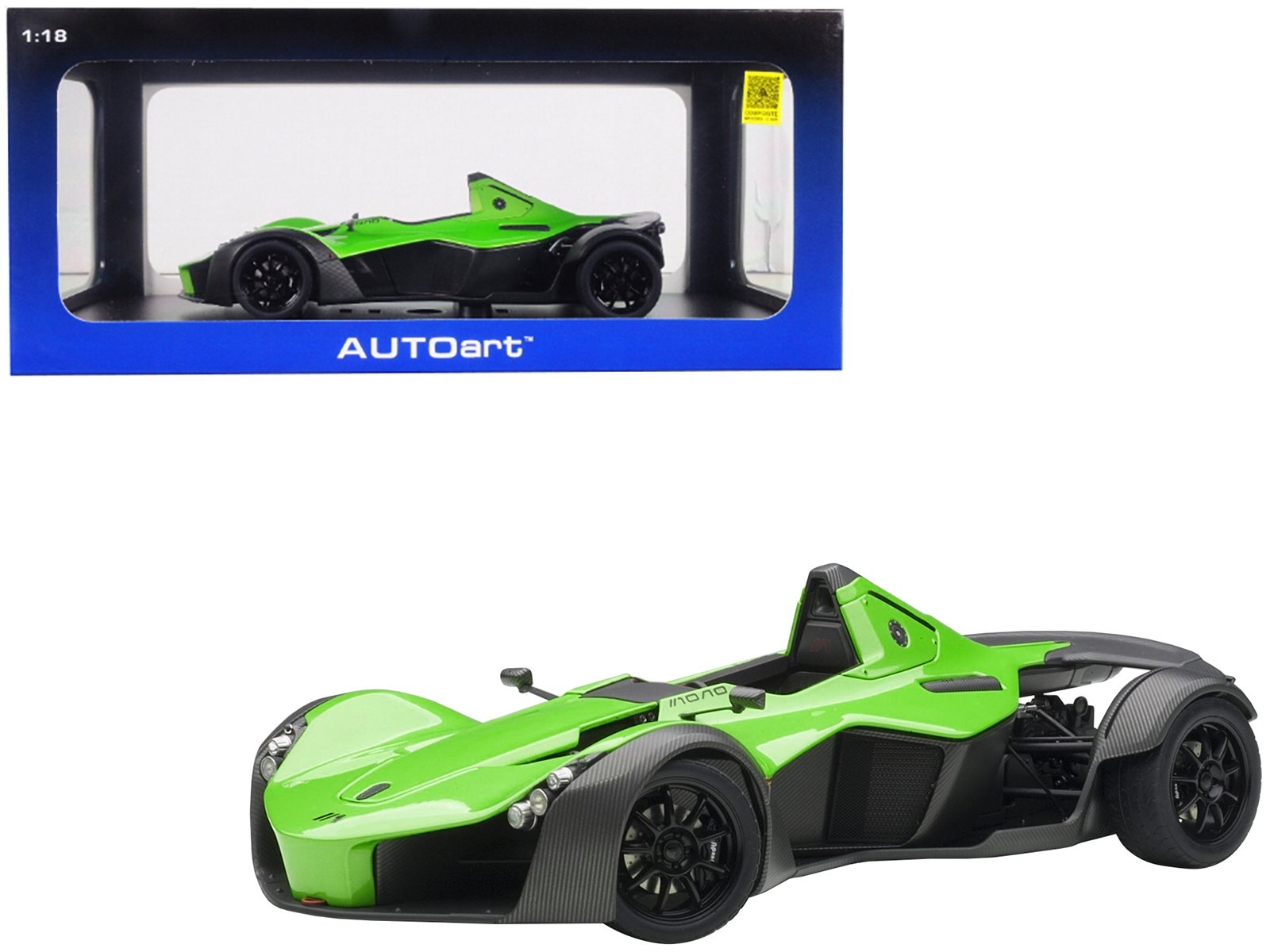 bac mono metallic green 1/18 model car by autoart bac mono metallic green 1/18 model car by autoart