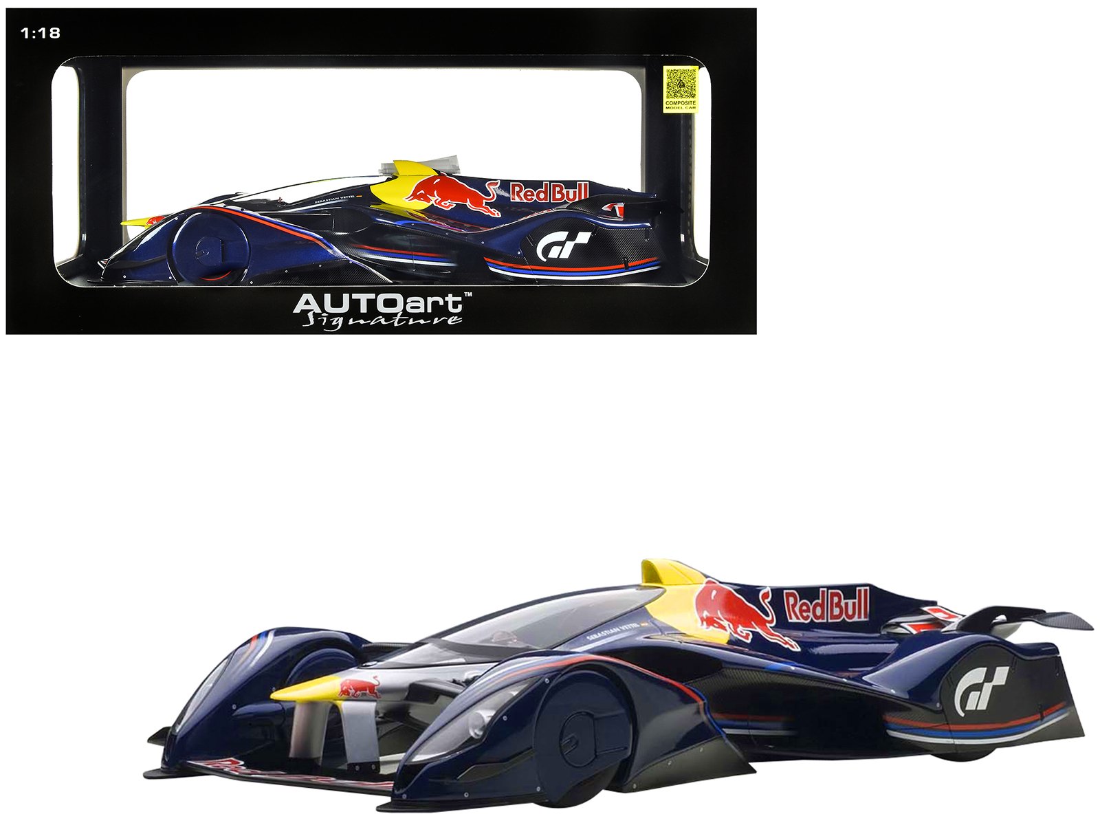 red bull x2014 fan car red bull color sebastian vettel 1/18 model car by autoart red bull x2014 fan car red bull color sebastian vettel 1/18 model car by autoart