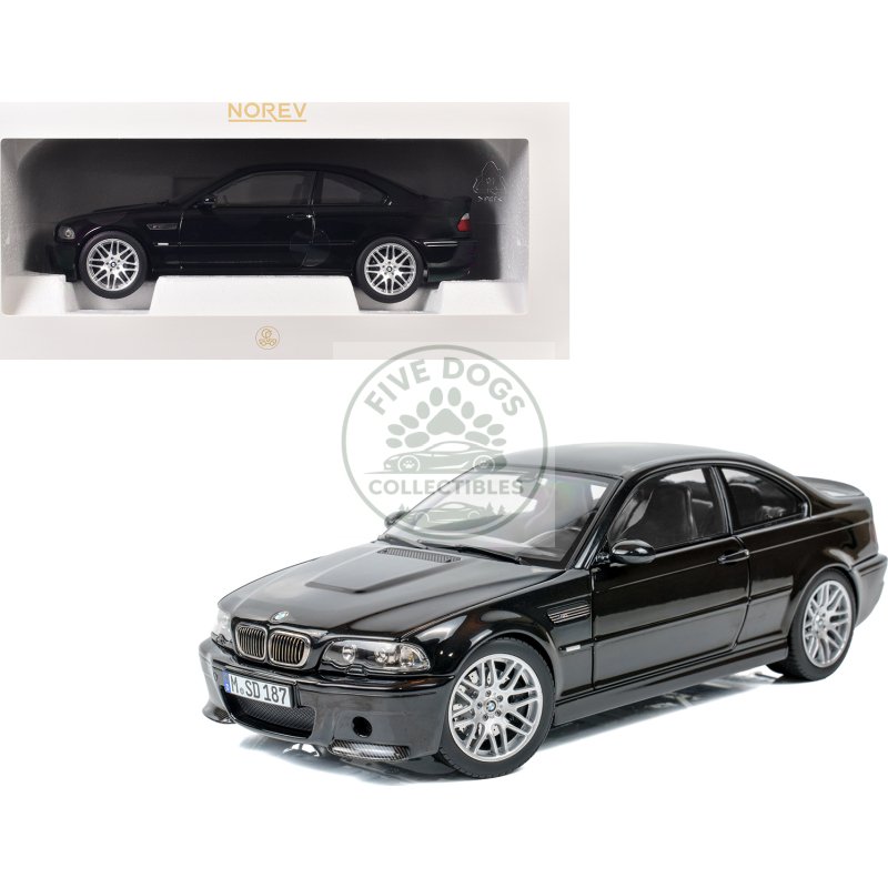 2003 bmw m3 csl saphire black 1/18 diecast model car by norev