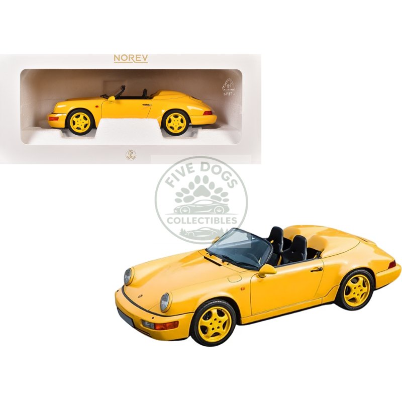 porsche 911 speedster speed yellow 1/18 diecast model car by norev