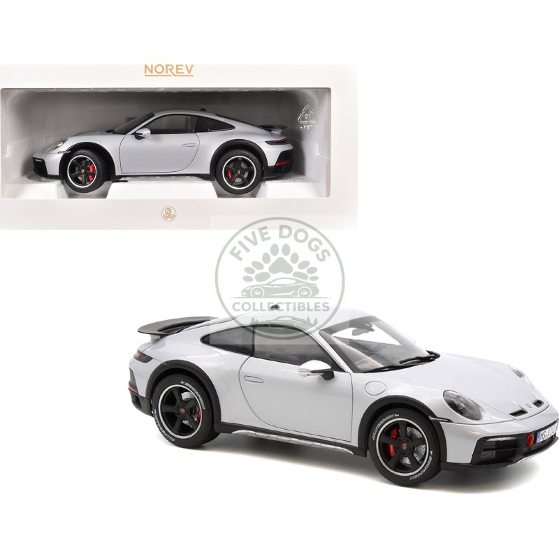 2023 porsche 911 dakar ice gray metallic 1/18 diecast model car by norev