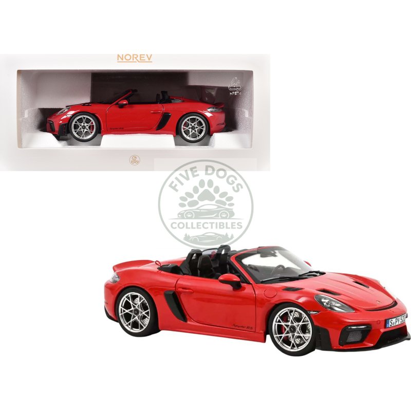 2023 porsche 718 spyder rs guards red 1/18 diecast model car by norev