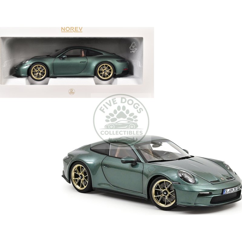2021 porsche 911 gt3 malachite green metallic 1/18 diecast model car by norev