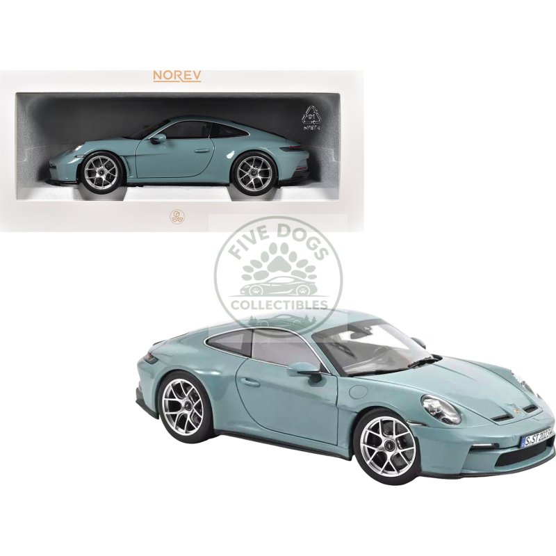 2023 porsche 911 s/t meissen blue 1/18 diecast model car by norev