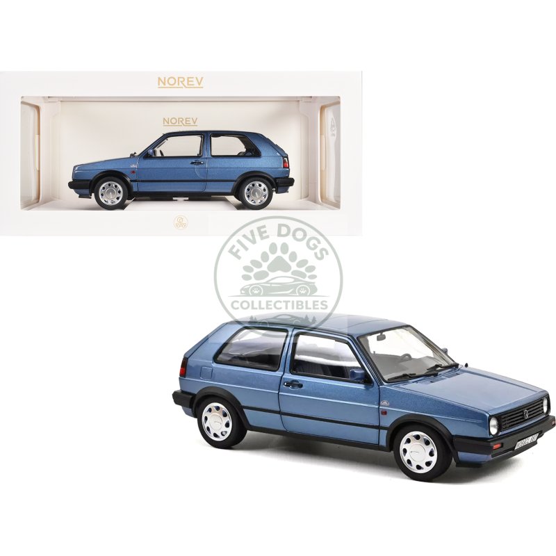 1988 volkswagen golf "10 million" star blue metallic 1/18 diecast model car by norev