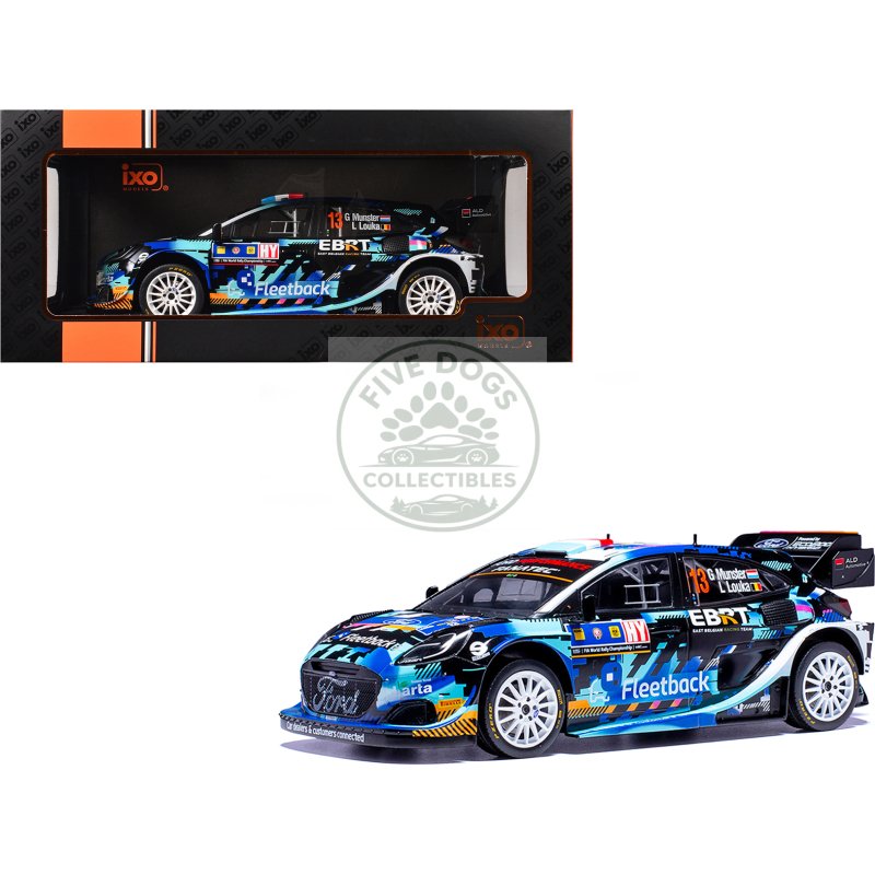 ford puma rally1 #13 gregoire munster louis louka "central european rally" (2023) 1/18 diecast model car by ixo models
