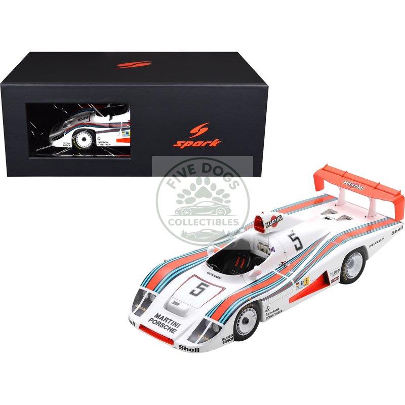 porsche 936/78 #5 jacky ickx henri pescarolo jochen mass "martini racing porsche system" "24 hours of le mans" (1978) with acrylic display case 1/18 model car by spark