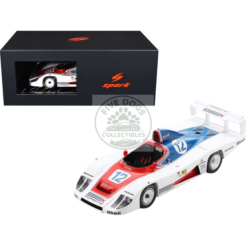 porsche 936 #12 jacky ickx brian redman "essex motorsport porsche" "24 hours of le mans" (1979) with acrylic display case 1/18 model car by spark