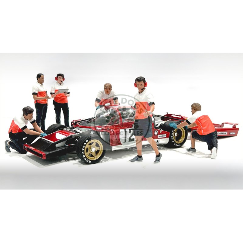 "race crew" 6 piece figure set for 1/24 scale models by american diorama