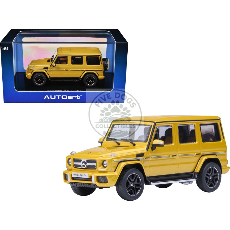 2017 mercedes benz amg g 63 solar beam yellow 1/64 model car by autoart